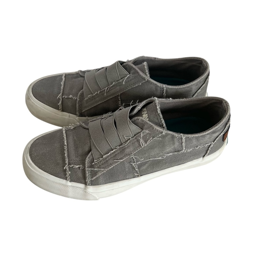 JENN ARDOR Low-Top Unlaced Tennis Canvas Sneakers Grey Pull On Women’s Size 6